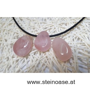 Anhänger Rosenquarz gebohrt